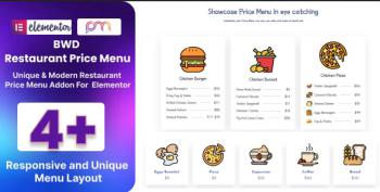 BWD Restaurant Price Menu Addon For Elementor